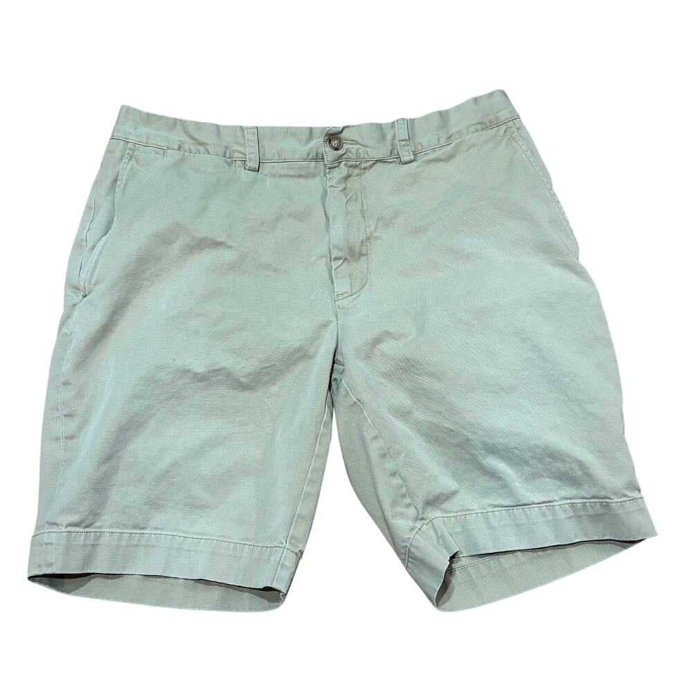 Polo Ralph Lauren Khaki Chino Shorts Mens W33-34 L9 100% Cotton Twill Flat Front
